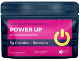 Power Up 5g Creatine Monohydrate Gummies with Betalain Pre-workout (12-Pack)