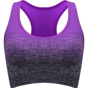1pc/2pcs/3pcsMedium Support Two Tone Racer Back Sports Bra, Fitness Workout Running Yoga Bra