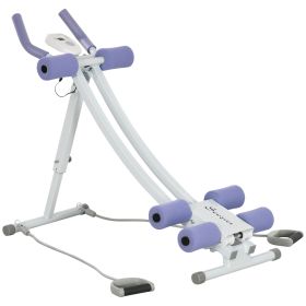 Soozier Foldable Ab Machine, Ab Workout Equipment with Adjustable Angles and Resistance Bands for Core and Stomach Exercise