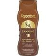 Coppertone Tanning Sunscreen Lotion SPF 15 8 fl oz Broad Spectrum UVA/UVB Protection Lightweight Moisturizing Formula