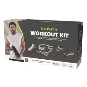 Centr Resistance Bands Home Workout Kit – 14 Piece Fitness Set With Attachments + 3-Month Centr Membership by Chris Hemsworth