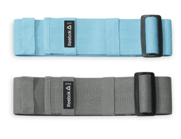 Reebok Delta Adjustable Squat Bands 2-Pack, Adjustable Resistance Levels, No-Roll Design