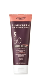 Equate Ultra Light Broad Spectrum Sunscreen Lotion for All Skin Tones, SPF 50, 8 fl oz