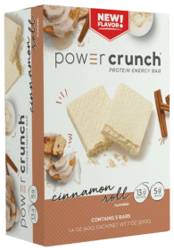 Power Crunch Original Protein Energy Bars, Cinnamon Roll, 1.4 oz, 5 Count
