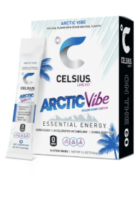 CELSIUS On The Go Energy Drink Mix, Arctic Vibe (14 Stick Pack)