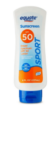 Equate Sport Broad Spectrum Sunscreen Lotion, SPF 50, 8 fl oz