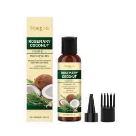 Hoegoa Rosemary Coconut Hair Oil Nourishes, Moisturizes, Leaves Fragrance, Pamper Hair, And Softens Hair Essence