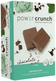 Power Crunch Original Protein Energy Bars, Chocolate Mint, 1.4 oz, 5 Count