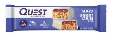 Quest Hero Protein Bar, Blueberry Cobbler Flavor, Crispy