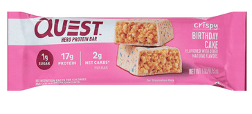 Quest Hero Protein Bar, Birthday Cake, Crispy