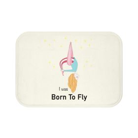 Aerial Yoga Enthusiast Born to Fly Bath Mat