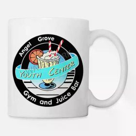 Angel Grove Youth Center 11oz Ceramic Coffee Mug - Retro Gym & Juice Bar Design, Perfect for Home or Office,