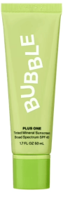 Bubble Skincare Plus One Tinted Sunscreen SPF 40, Everyday Care Sun Protection, All Skin Types, 1.7 fl oz / 50mL