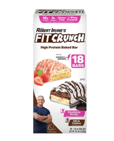 Chef Robert Irvine's FITCRUNCH High Protein Baked Bars, Variety Pack 18 ct.