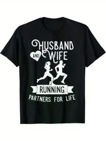 Fitness Running T-Shirt - Sportswear for couples, regular fit, family T-shirt