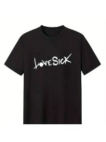 Men'S Casual Athletic T-Shirt - Breathable Polyester & Spandex Blend, Geometric Print, Round Neck - Perfect for Fitness