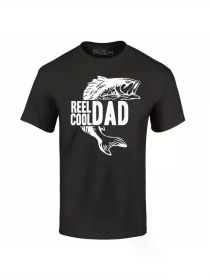 Reel Cool Dad T-shirt Fish Fishing Fishermen Camping Father'S Day Gift Tee Shirt 100% Cotton T-Shirt, Cotton T-Shirt Fitness T-shirt