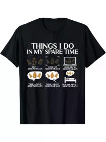 Men's Arrow Hunting Pattern T-Shirt - "Things I Do in My Free Time" Design, 100% Cotton, Casual Outdoor T-Shirt for Fitness, Hiking & Casual Wear