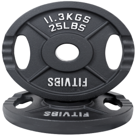 Only Supports Self Pickup Olympic 2-Inch Cast Iron Plate Weight Plate For Strength Training And Weightlifting, 25LB Pair
