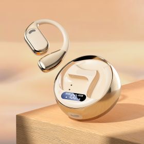 Fall Open - Ear Weireless Earphone, Lightweight Earphone With Charging Case, Noice Cancelling Bluetooth - CompatibleStereo Earbuds For Sports, Ga (Color: Gold)