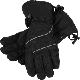 Only Supports Self Pickup  Men's Ski Gloves Waterproof Insulated Snow Gloves With Touch Screen (Option: Black Medium)