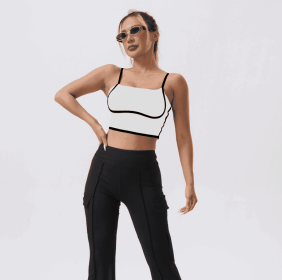 Line Camisole Bra (Option: White-M)