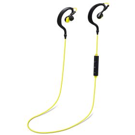 Wireless Headsets V4.1 Sport In-Ear Stereo Headphones Sweat-proof Neckband Earbuds (Color: YELLOW)