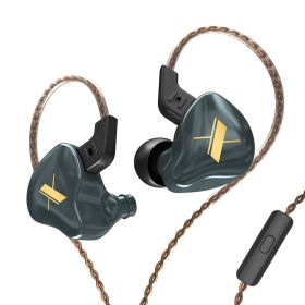 EDX Earphones 1 Dynamic HIFI Bass Earbuds In Ear Monitor Headphones Sport Noise Cancelling Headset (Color: EDX blue grey mic, Ships From: China)