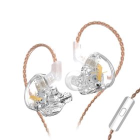 EDX Earphones 1 Dynamic HIFI Bass Earbuds In Ear Monitor Headphones Sport Noise Cancelling Headset (Color: EDX Transparent MIc, Ships From: China)