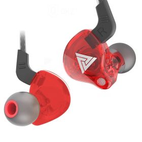 HiFi Sport Headphones 3.5mm In Ear Earphone For Running With Microphone Headset music Earbuds (Color: Red, Ships From: CN)