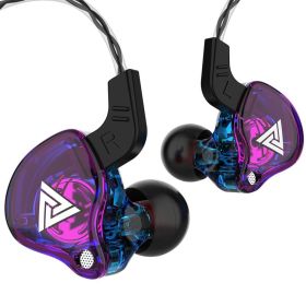 HiFi Sport Headphones 3.5mm In Ear Earphone For Running With Microphone Headset music Earbuds (Color: purper, Ships From: CN)