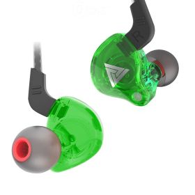 HiFi Sport Headphones 3.5mm In Ear Earphone For Running With Microphone Headset music Earbuds (Color: Green, Ships From: CN)