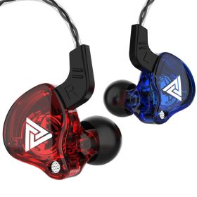 HiFi Sport Headphones 3.5mm In Ear Earphone For Running With Microphone Headset music Earbuds (Color: blue and red, Ships From: CN)