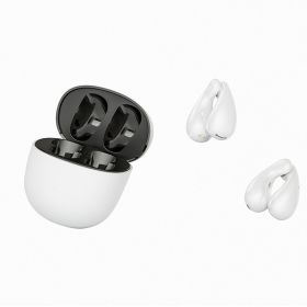 Bone conduction private mold wireless headset not in-ear air conduction headset Bluetooth 5.3 open OWS headset (Color: White)