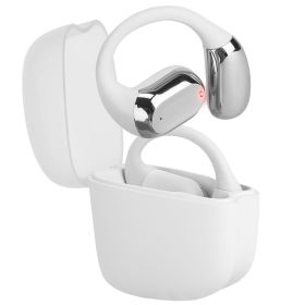 1 Set Wireless V5.4 Open Ear Earbuds With Earhook LED Display Charging Case IPX5 Waterproof 300Hrs Standby Time Touch Control Stereo Sport Headph (Color: White)